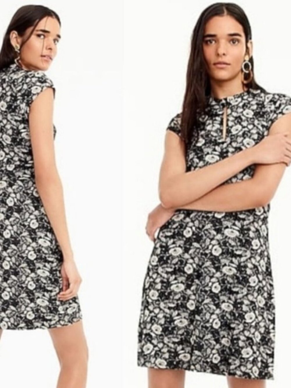 J. Crew Keyhole Floral Dress